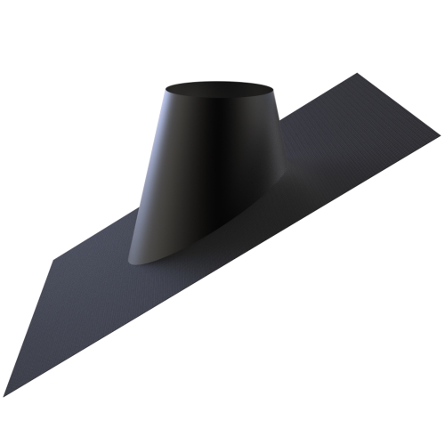 Lead Free Flashing 20° to 45°, Black Cone, Black Base  - Ø 175 OD (125mm ID)