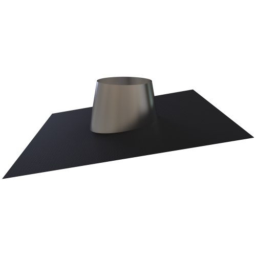 Lead Free Flashing 0° to 20°, S/S Cone , Black Base - Ø 175 OD (125mm ID)