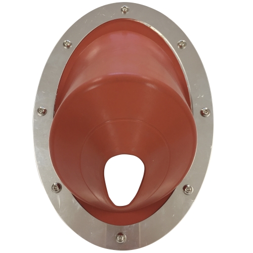 MI-Flash - Tent Flashing Red SILICONE 45-85mm AL-310x210 OVAL Base