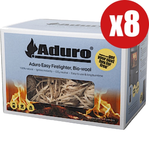 Aduro Bio Wool Easy Firelighters - CARTON 8 Boxes