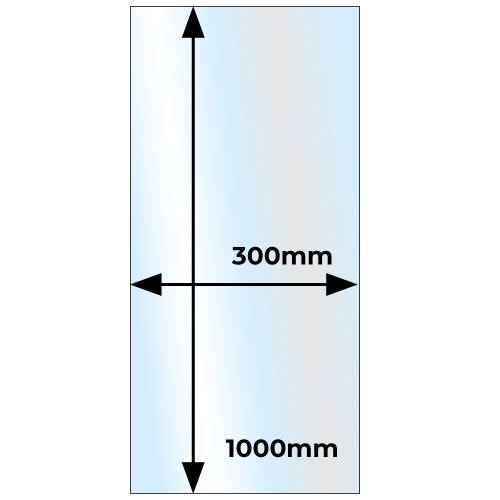 Insert Glass Hearth - 12mm x 1000mm x 300mm