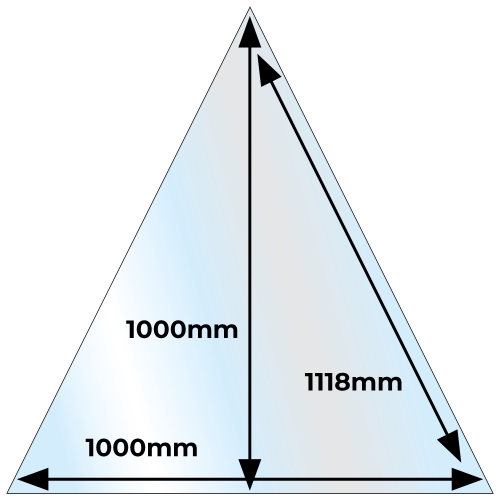 Pyramid Glass Hearth - 12mm x 1000mm x 1000mm