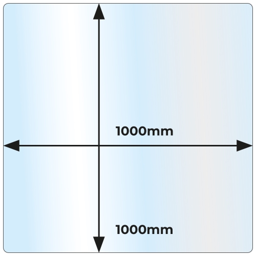 Rectangular Cut Glass Hearth - 12mm x 1000mm x 1000mm