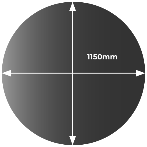 Smoked - Circular Glass Hearth - 12mm x 1150mm Dia.