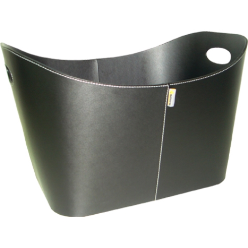 Baseline - Black Fire Basket - 55x45x30cm Faux Leather.