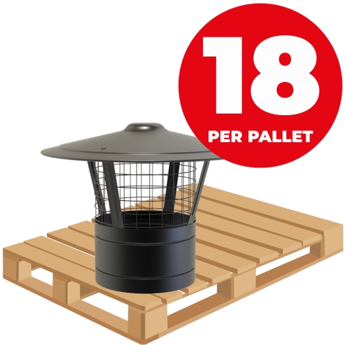 PALLET (18) - TWPro MB - Rain Cap with Mesh - Ø  125