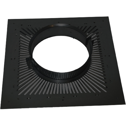 Sflue Black (2188706B) - Ventilated Firestop Plate (Solid Fuel) - Ø 152