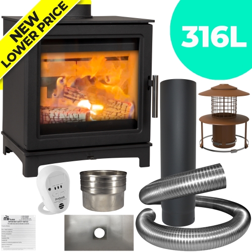 Loughrigg Wood Stove with 316L Installer Pack