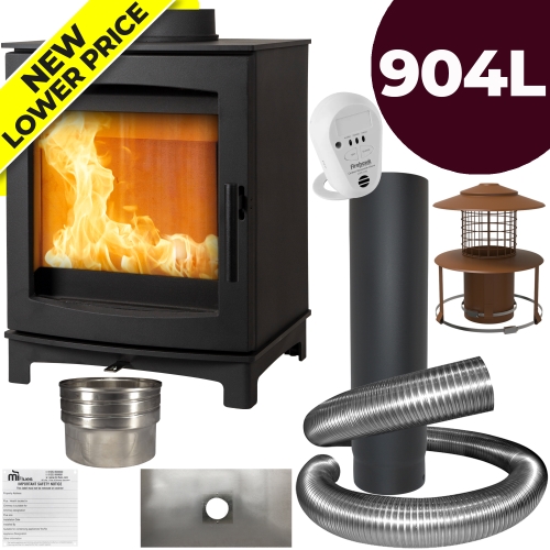 Medium Tinderbox Wood Stove with 904L Installer Pack