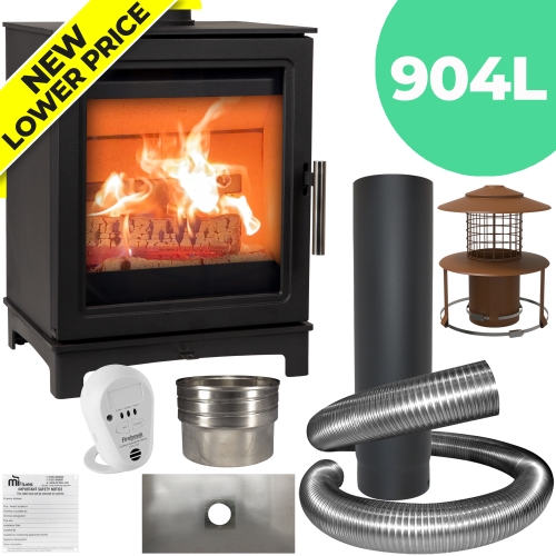 Skiddaw Wood Stove with 904L Installer Pack