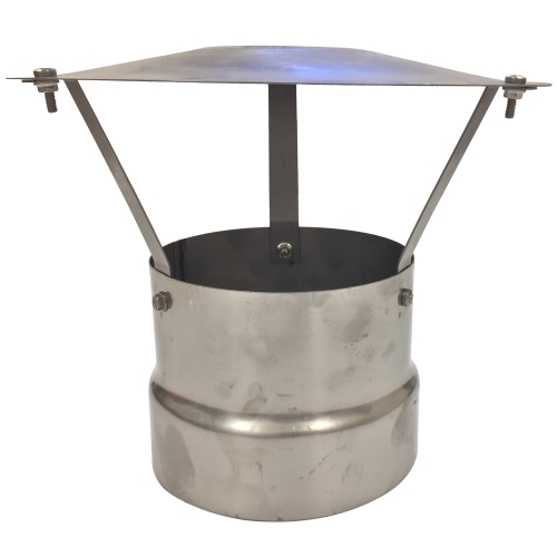 6 inch: Fireflexmaster: Rain cap : Stainless