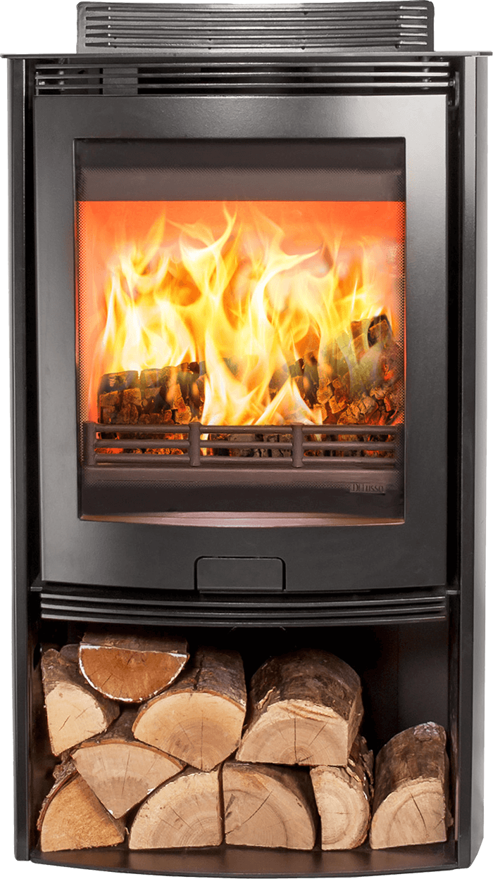 Di Lusso R5 Euro Eco with Curved Black Sides - Wood Burning Stove